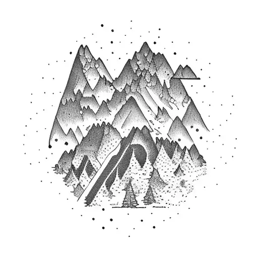 Mountain With Weed In A Circle