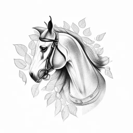 Horse Shoe With Leaves