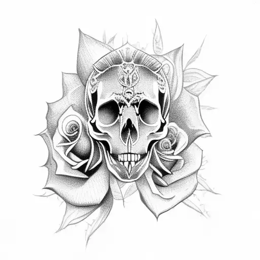 Angel Skull Rose Lioness