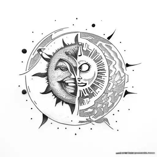 Combination Of Sun And Moon
