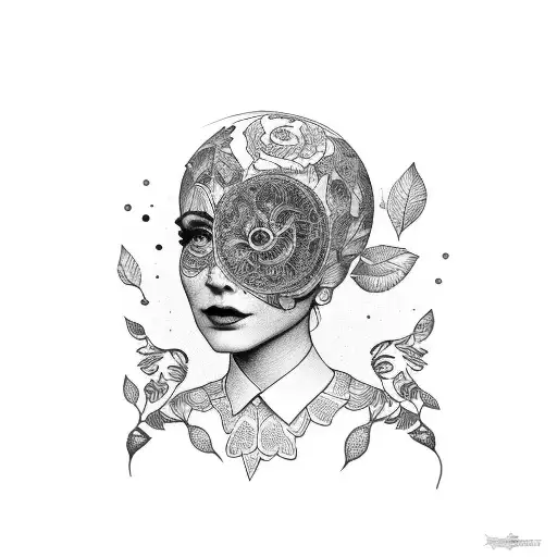 Portrait Of Your Mom With A Film Strip Background