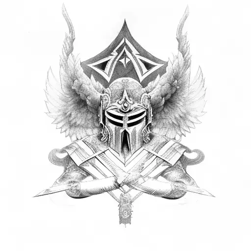 Ares With Katana And Angelwings