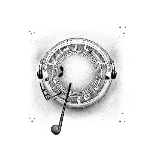 Semicolon With Musical Note And Guitar With Microphone