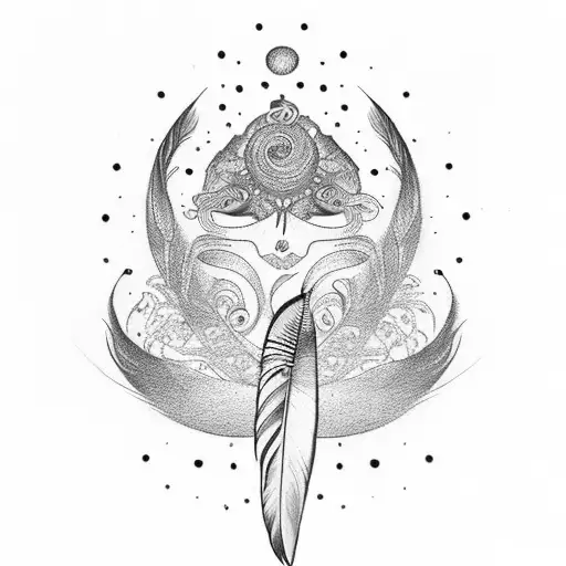 Feather With Infinity Symbol