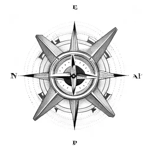 Airplane Compass And Inscription