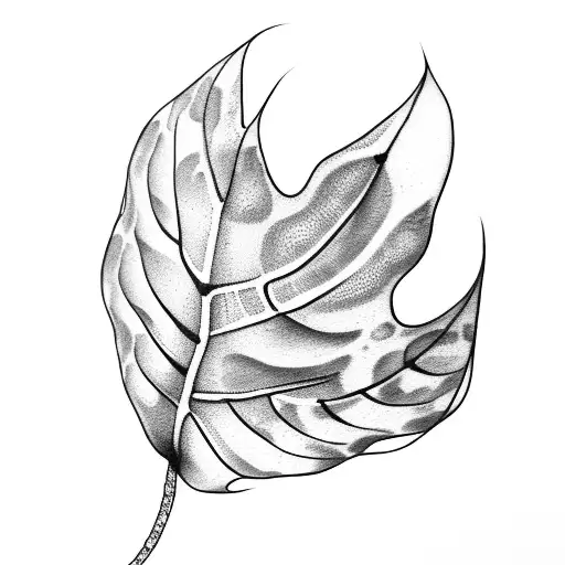 A Monstera Leaf Intertwined With A Snake