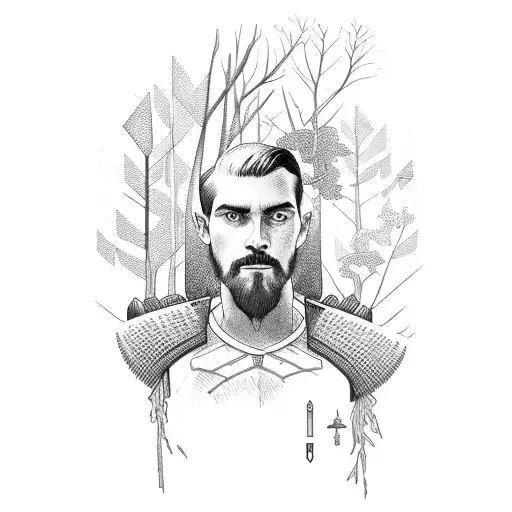 Soldier Hiking Through A Forest