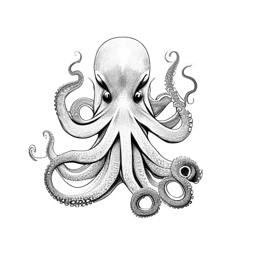 Octopus Holding A Samurai