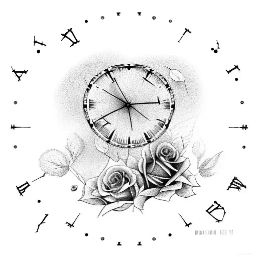Broken Clock With Rose