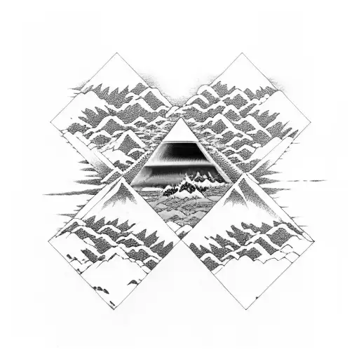 Pink Floyd Dark Side Of The Moon And Hokusai Wave