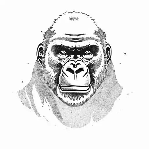 Gorilla Surfing A Big Wave Drinking A Beer