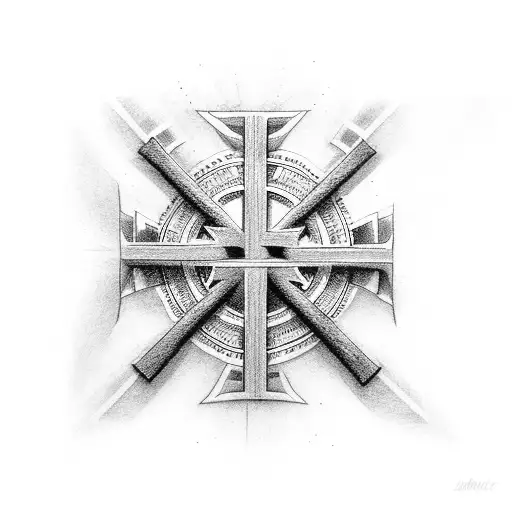 Christian Cross With 1991 And Mayla