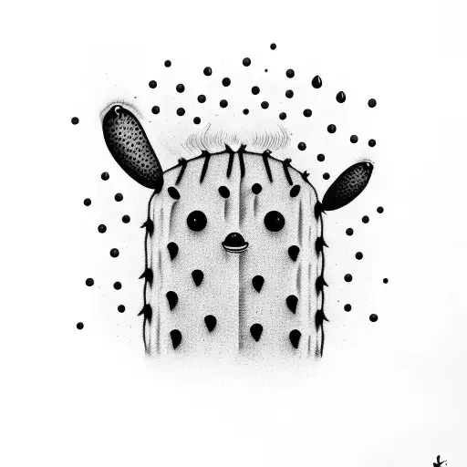 Saguaro Cactus With Raindrops