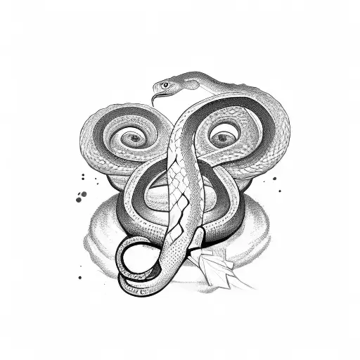 Snake With Writing Going Through It