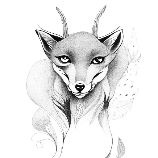 Fawn And Fox With Botanicals