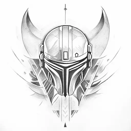 Mandalorian Skull And Brand Of Sacrifice