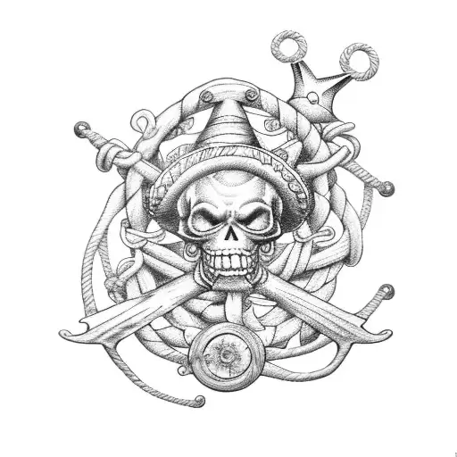 Nautical Tattoo In The Style Of One Piece