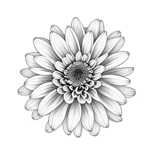 Daisy Next To Dahlia Next To Chrysthanthemum