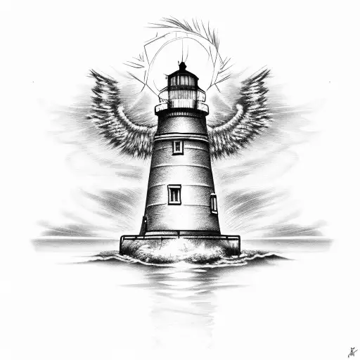 Lighthouse Catching Fire