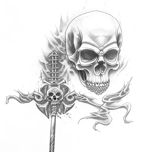 Grim Reaper Leg Sleeve