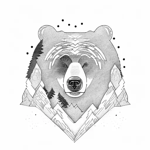 A Bear Beside A Waterfall With Rocks And Trees