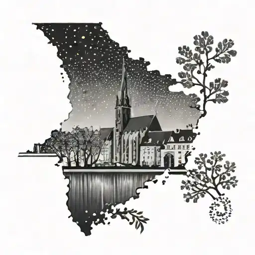 Ik Hou Van Utrecht With Church Silhouette Black And White