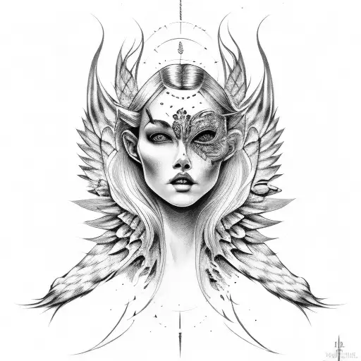 Half Angel Face And Half Demon Face