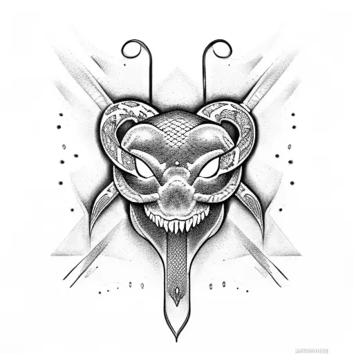 Diabetic Tattoo With Snake