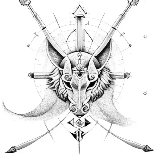 Sagittarius And Cross