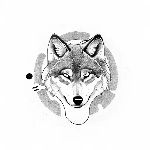 Sleeve Tattoo About A Wolf Going Around And Creating A Circle