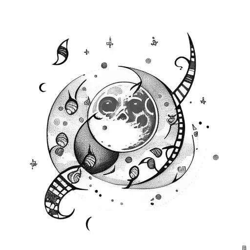 Moon With Music And Sapphire