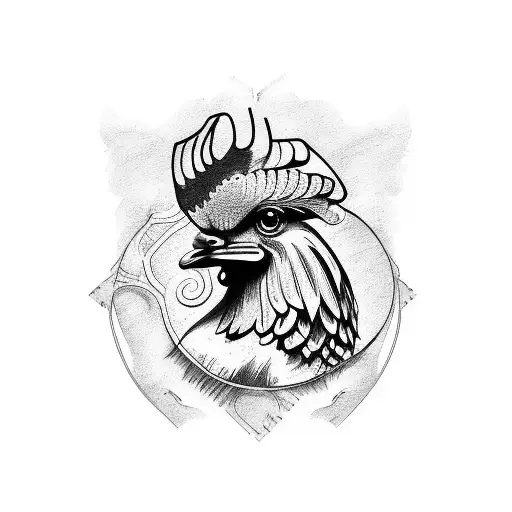 Rooster Behind Church