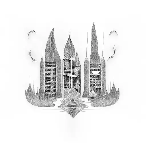 A Guitar Merging Buildings