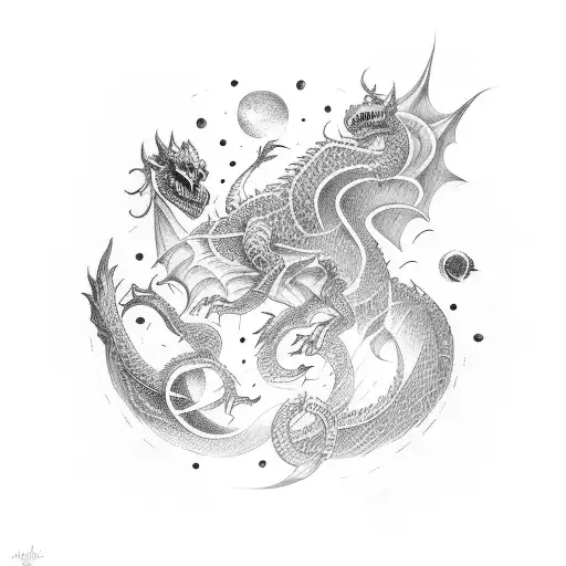 Space Dragon Tattto