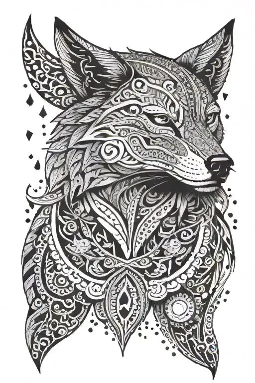 Incorporate Maori Tribal Patterns Into A Lone Wolf Design