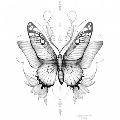 A Clairvoyant Butterfly Emerging From A Mystical Forest