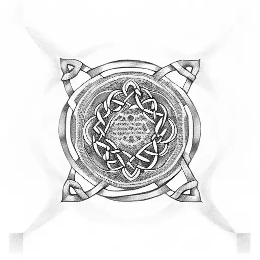 Moon Inside Celtic Knot