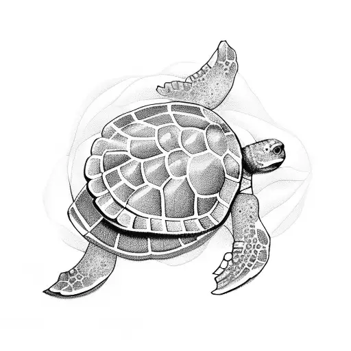 Baby Turtle With Roses