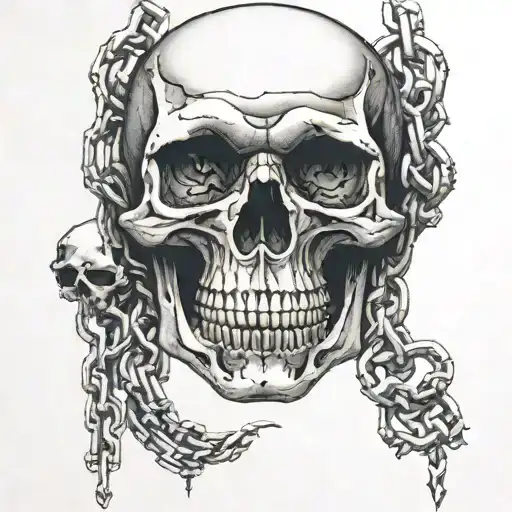 Skull And Chains Wrapped
