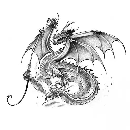 Dragon Whit Sword