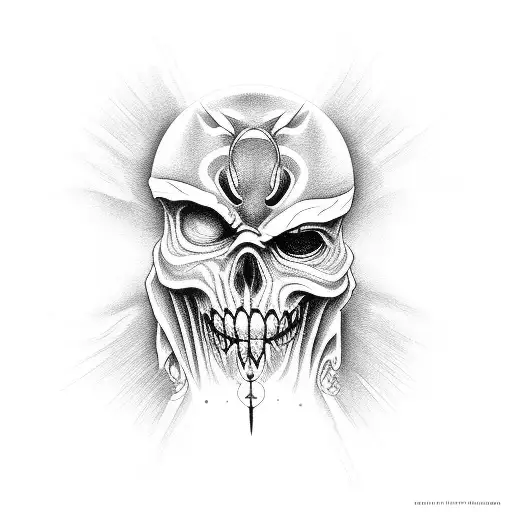 Circle With Half Monk And Hlf Monster