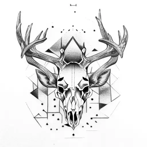 Deer Skull Nordic Rune