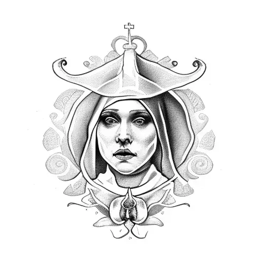 White Nun Orchid With Guatemala Flag