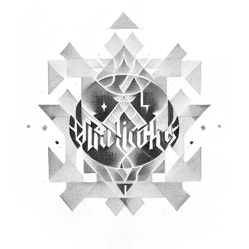 An Abstract Tattoo Representing The Lyrics 'There Is A Light That Never Goes Out' By The Smiths