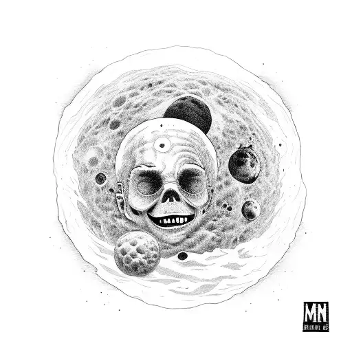 Kid Cudi Man On The Moon Album Cover With A Brain In It