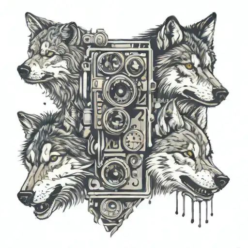 Five Wolf In The Film Camera