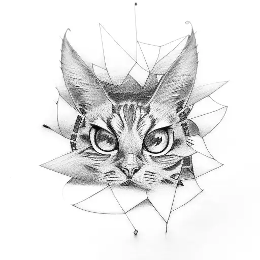 Sad Eye Looking Out Of Broken Stitches