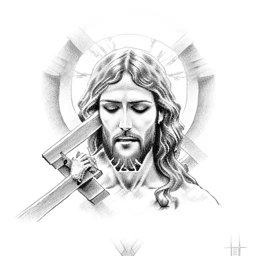 Jesus' Crucifixion Fine Line