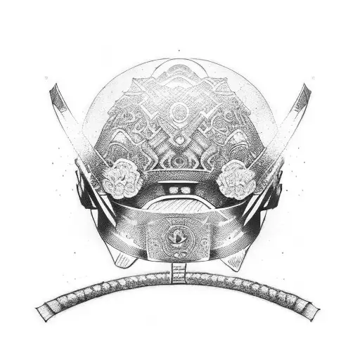 Samurai With Hanya Helmet