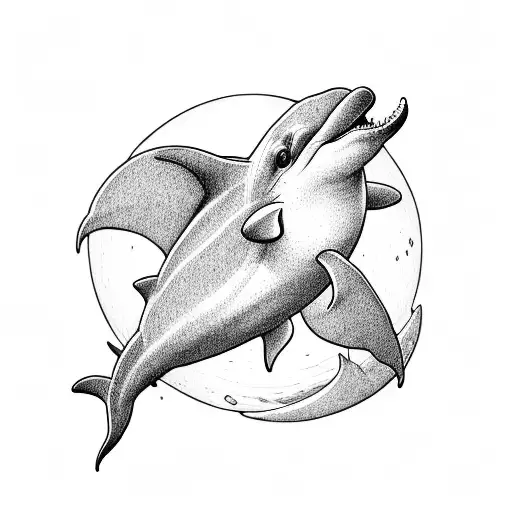 Hourglass With A Dolphin